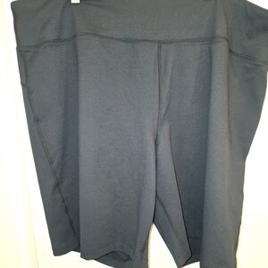 NWT Lands' End Sport Knit Pull-On Shorts Black Plus Size 3X